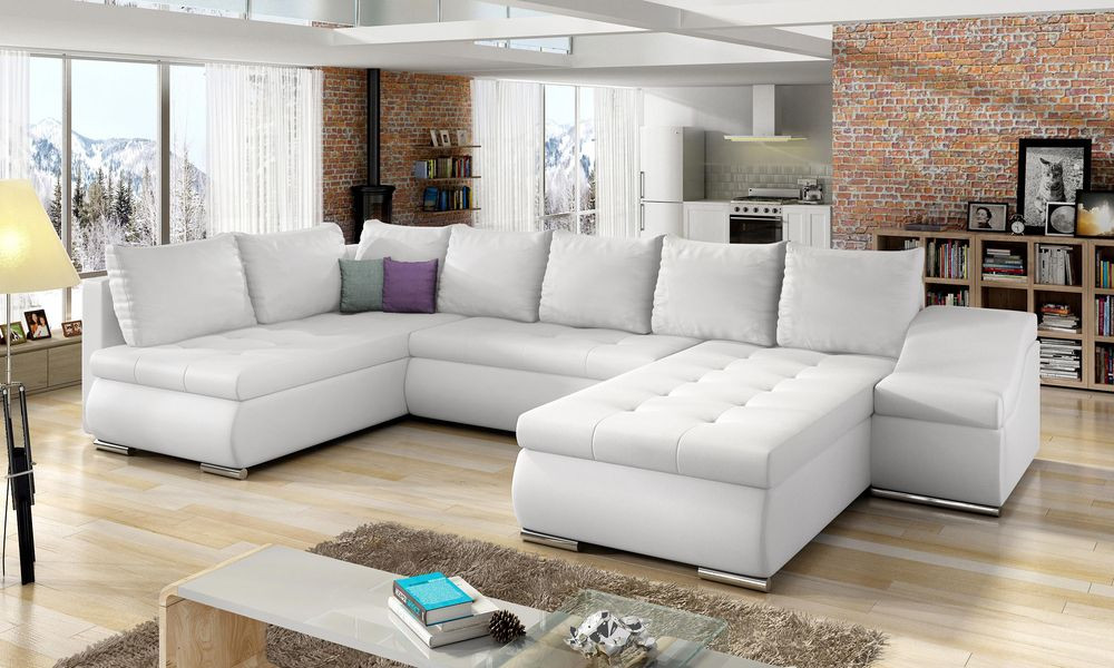 Coventry U shaped sofa bed with storage S17