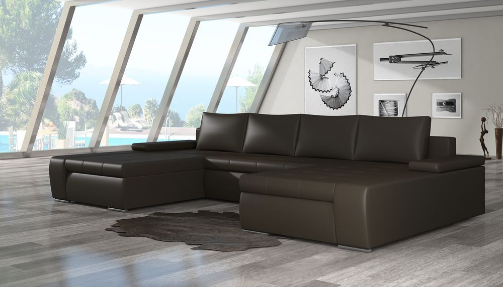 Bradford U shaped sofa bed with storage S66