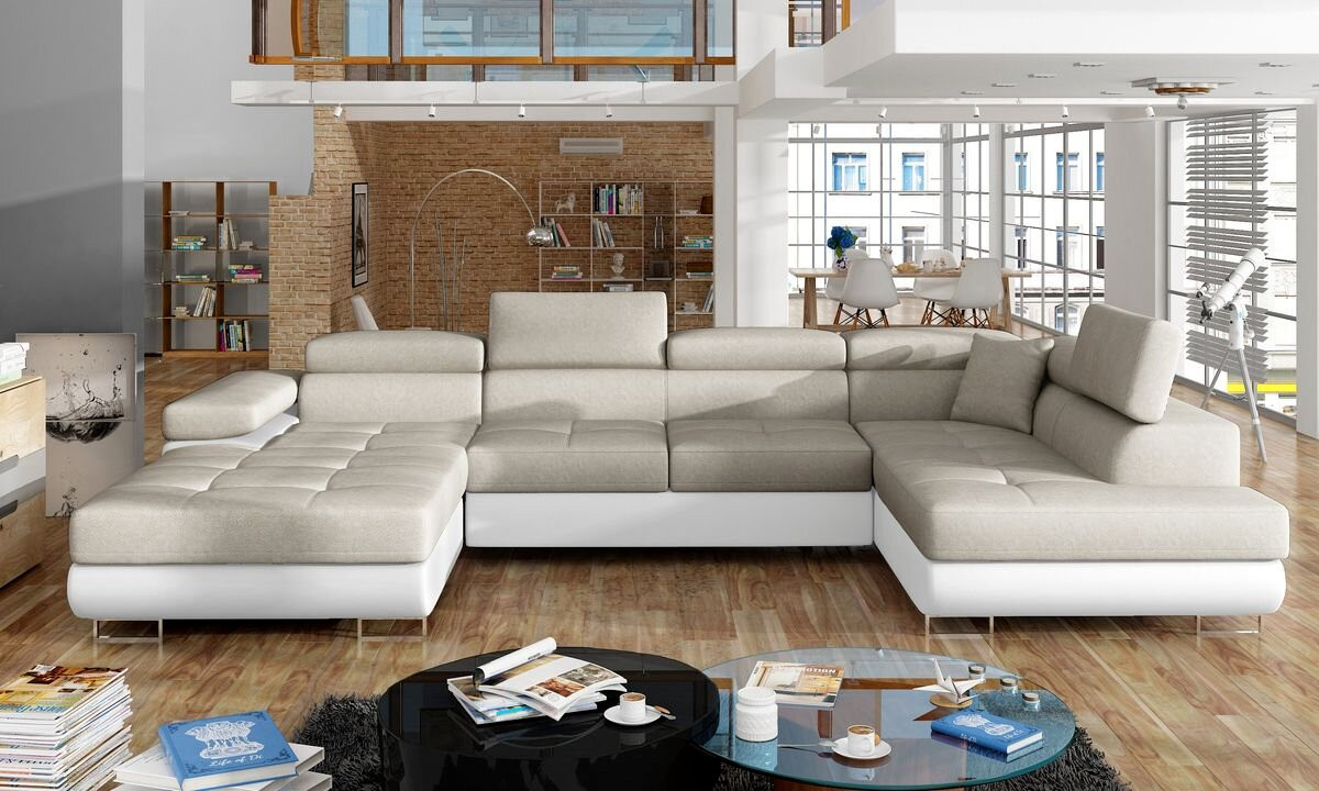 Cardiff U shaped sofa bed with storage D21/S17