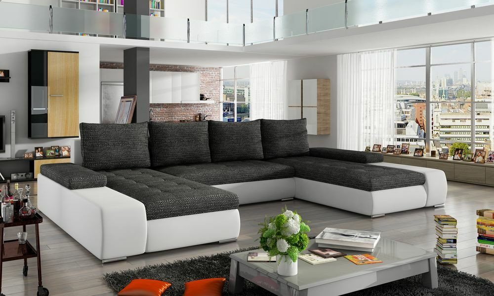 Bradford U shaped sofa bed with storage S17/B02