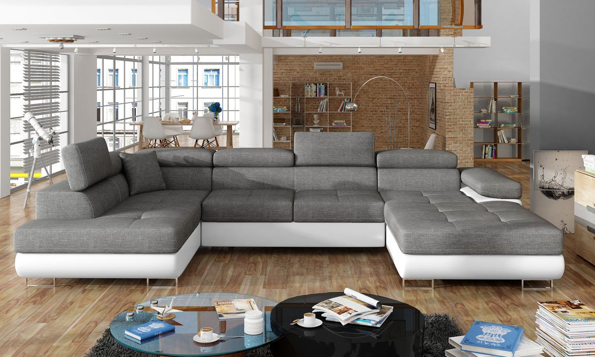 Cardiff U shaped sofa bed with storage S05/S17