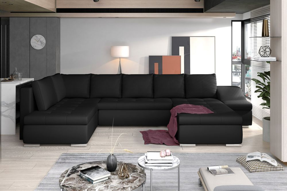 Coventry U shaped sofa bed with storage S11