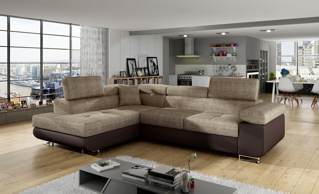 Nottingham corner sofa bed with storage B03/S66