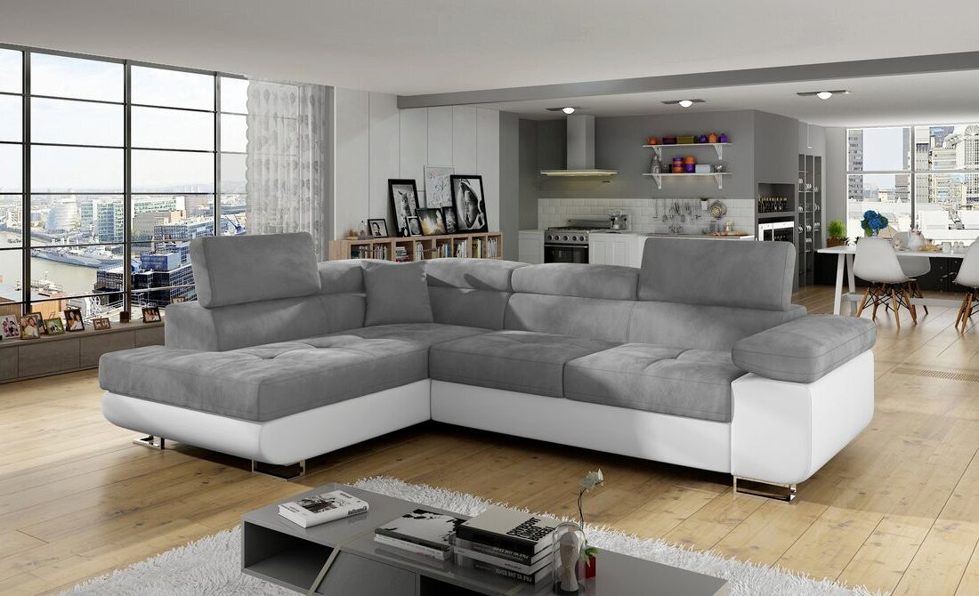 Nottingham corner sofa bed with storage P05/S17