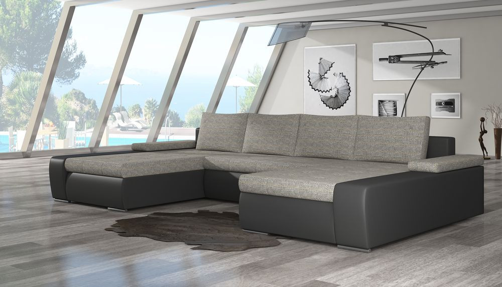 Bradford U shaped sofa bed with storage S11/B01