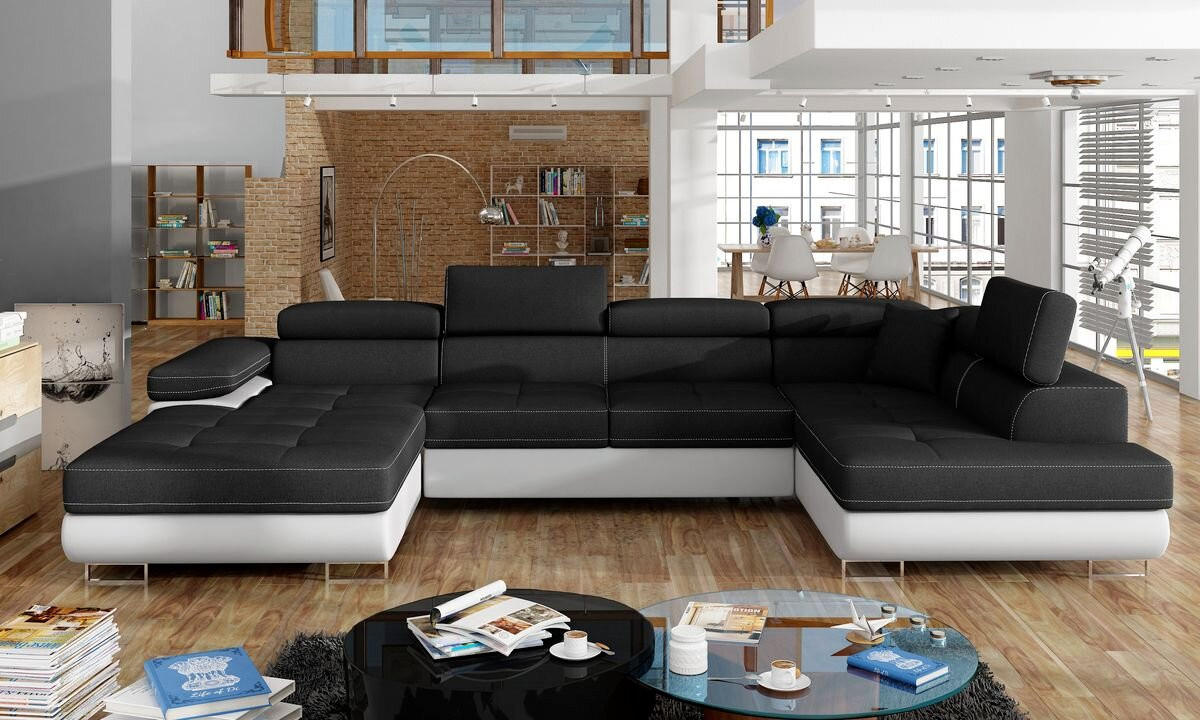 Cardiff U shaped sofa bed with storage S14/S17