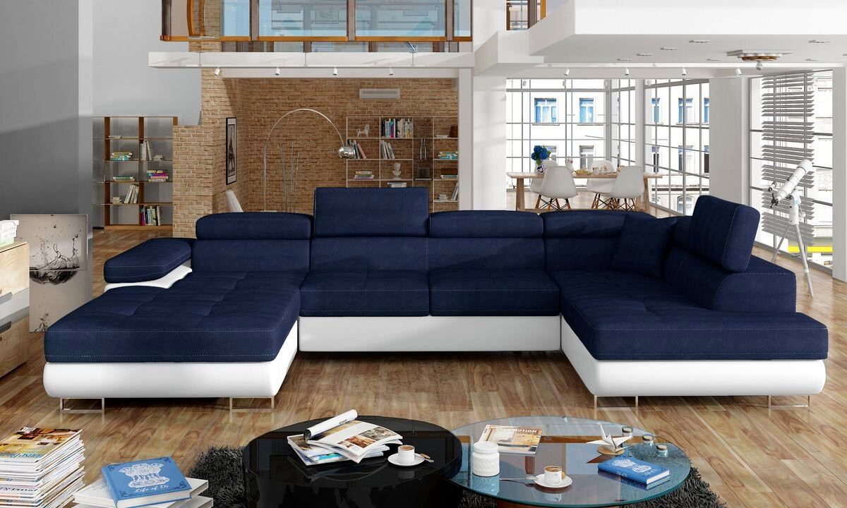 Cardiff U shaped sofa bed with storage K09/S17