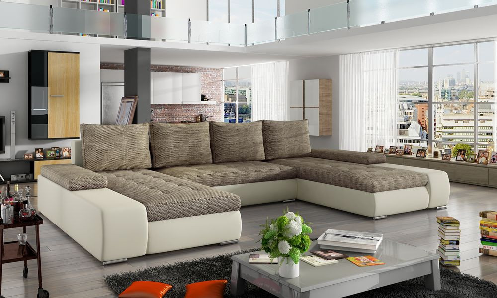 Bradford U shaped sofa bed with storage S33/B03