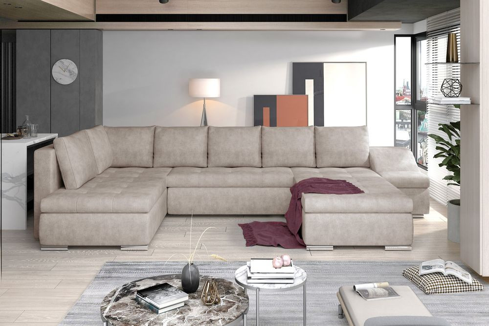 Coventry U shaped sofa bed with storage D21