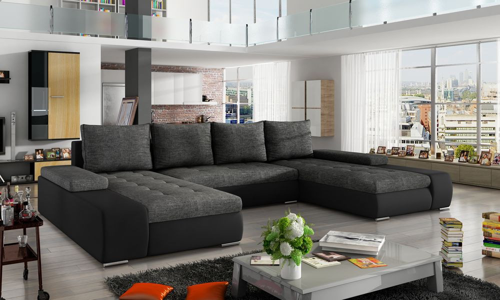 Bradford U shaped sofa bed with storage S11/B05