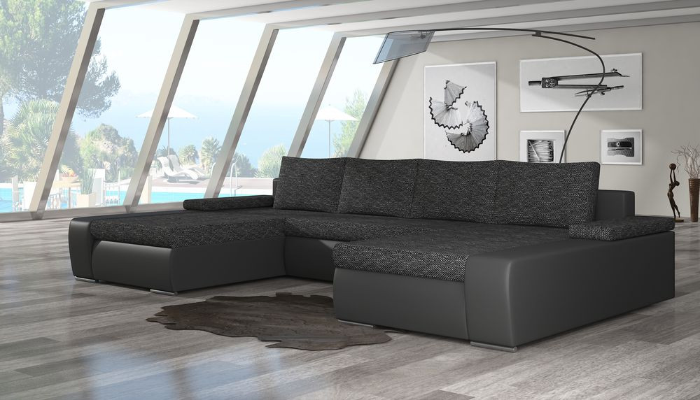 Bradford U shaped sofa bed with storage S11/B02