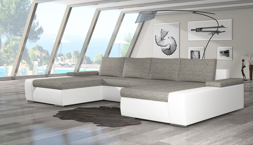 Bradford U shaped sofa bed with storage S17/B01