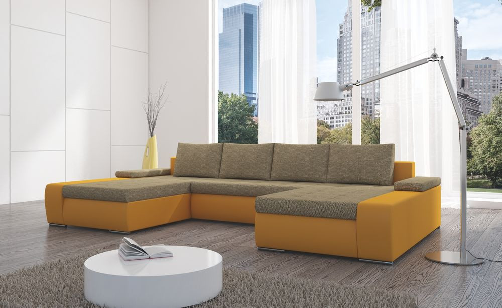 Bradford U shaped sofa bed with storage S16/B03