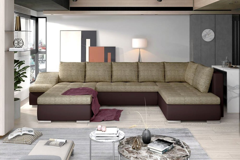 Coventry U shaped sofa bed with storage B03/S66